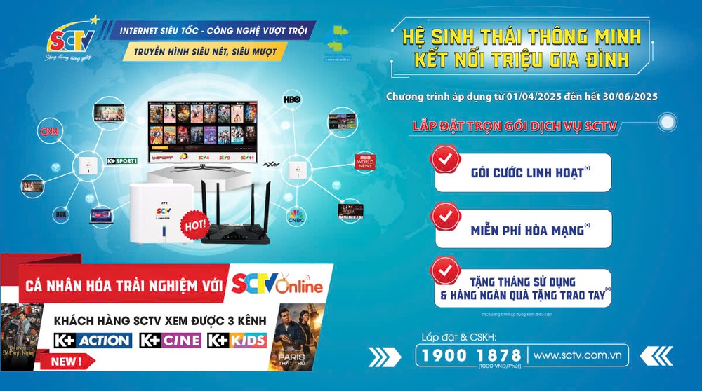 SCTV triển khai chương trình ưu đãi "Nâng cao trải nghiệm khách hàng" - Ảnh 1. SCTV triển khai chương trình ưu đãi "Nâng cao trải nghiệm khách hàng" - Ảnh 1.