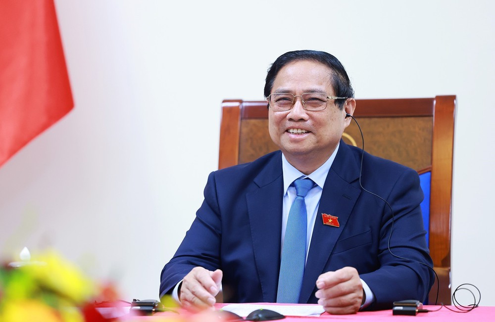 Thủ tướng Phạm Minh Chính điện đàm với Thủ tướng Singapore Lawrence Wong - Ảnh 1. Thủ tướng Phạm Minh Chính điện đàm với Thủ tướng Singapore Lawrence Wong - Ảnh 1.