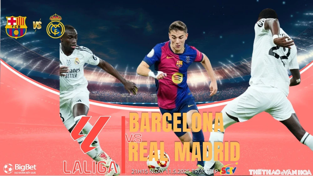 Soi Kèo, soi tỷ lệ Barcelona vs Real Madrid 21h15 ngày 11/5, vòng 35 La Liga - Ảnh 1. Soi Kèo, soi tỷ lệ Barcelona vs Real Madrid 21h15 ngày 11/5, vòng 35 La Liga - Ảnh 1.