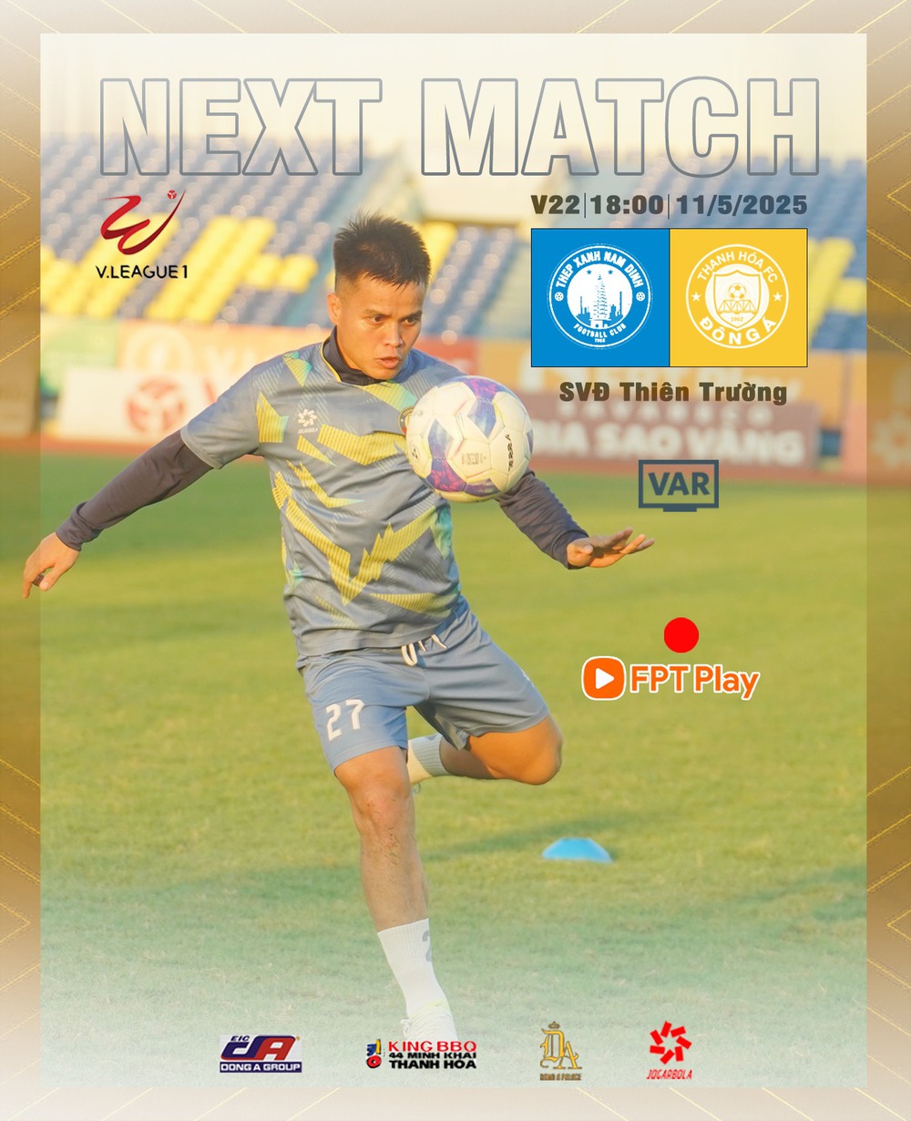 Link xem trực tiếp bóng đá Nam Định vs Thanh Hóa, 18h00 ngày 11/5, vòng 22 V-League - Ảnh 3.