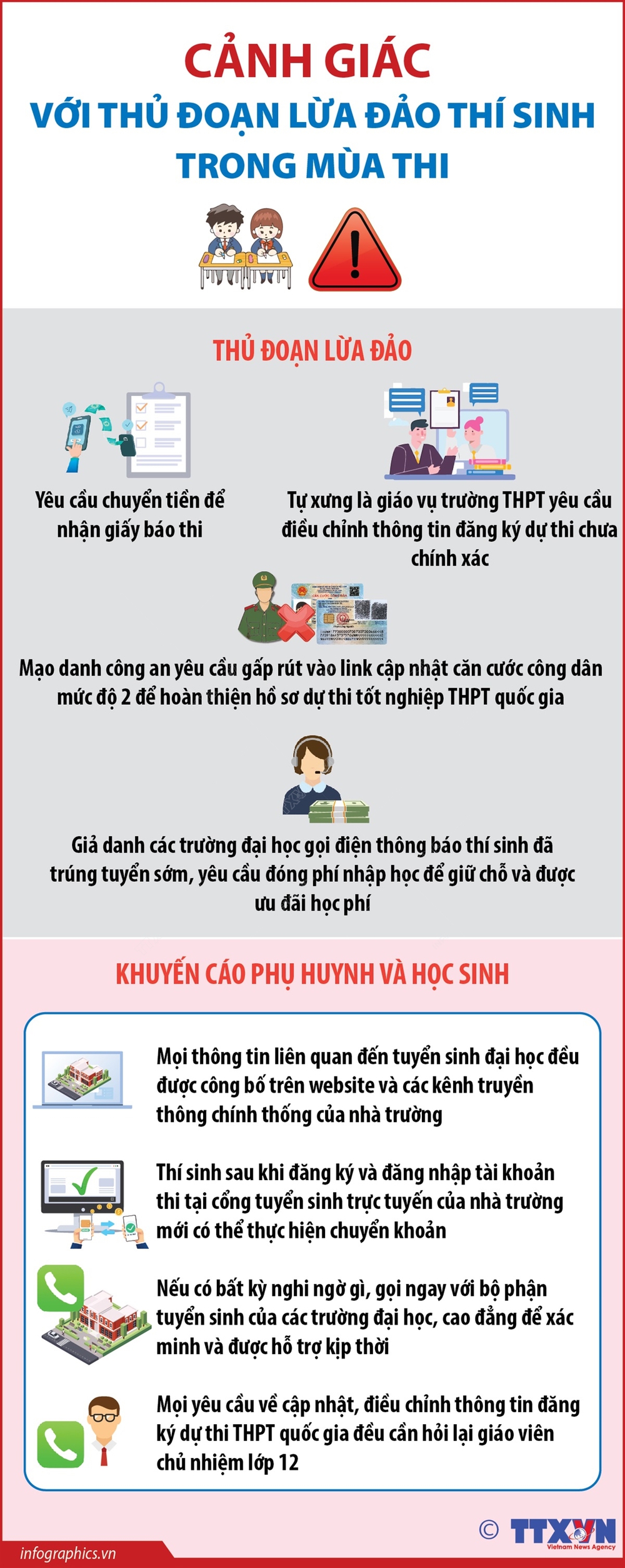 Cảnh giác với thủ đoạn lừa đảo thí sinh trong mùa thi - Ảnh 1.