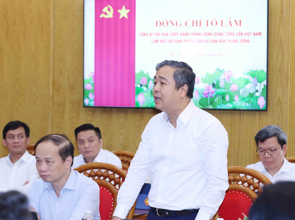 Tổng Bí thư Tô Lâm làm việc với Ban Tuyên giáo và Dân vận Trung ương - Ảnh 7.