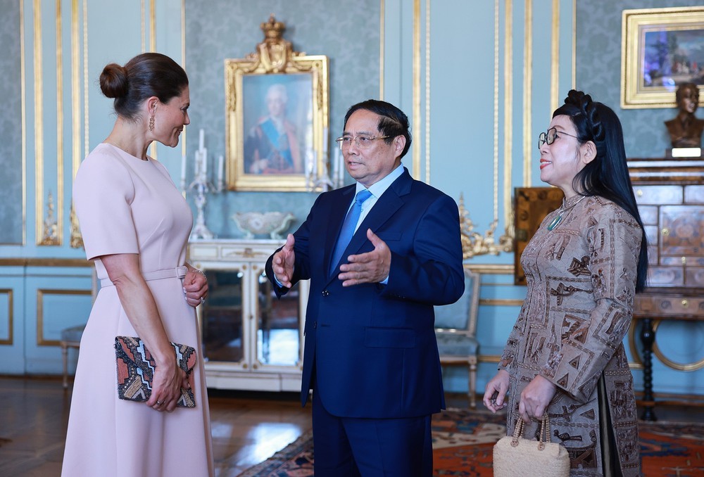 Thủ tướng Phạm Minh Chính và Phu nhân chào xã giao Công chúa Kế vị Victoria Ingrid Alice Désirée - Ảnh 3.