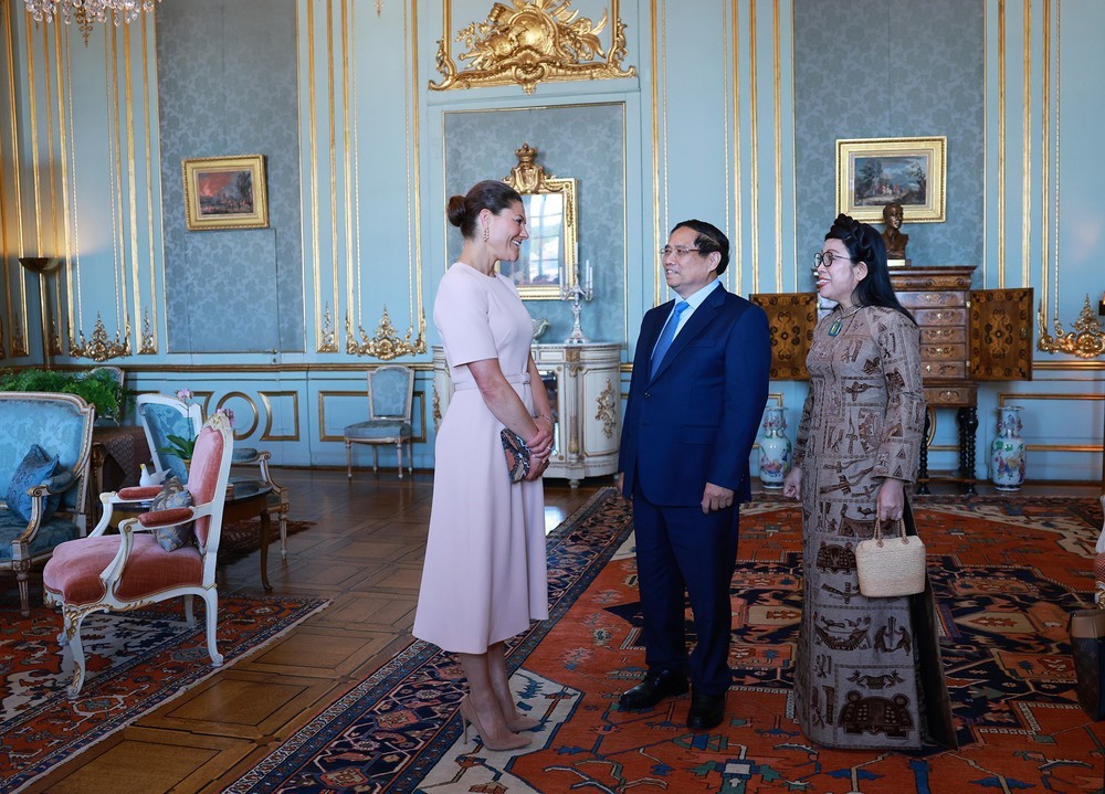 Thủ tướng Phạm Minh Chính và Phu nhân chào xã giao Công chúa Kế vị Victoria Ingrid Alice Désirée - Ảnh 5.