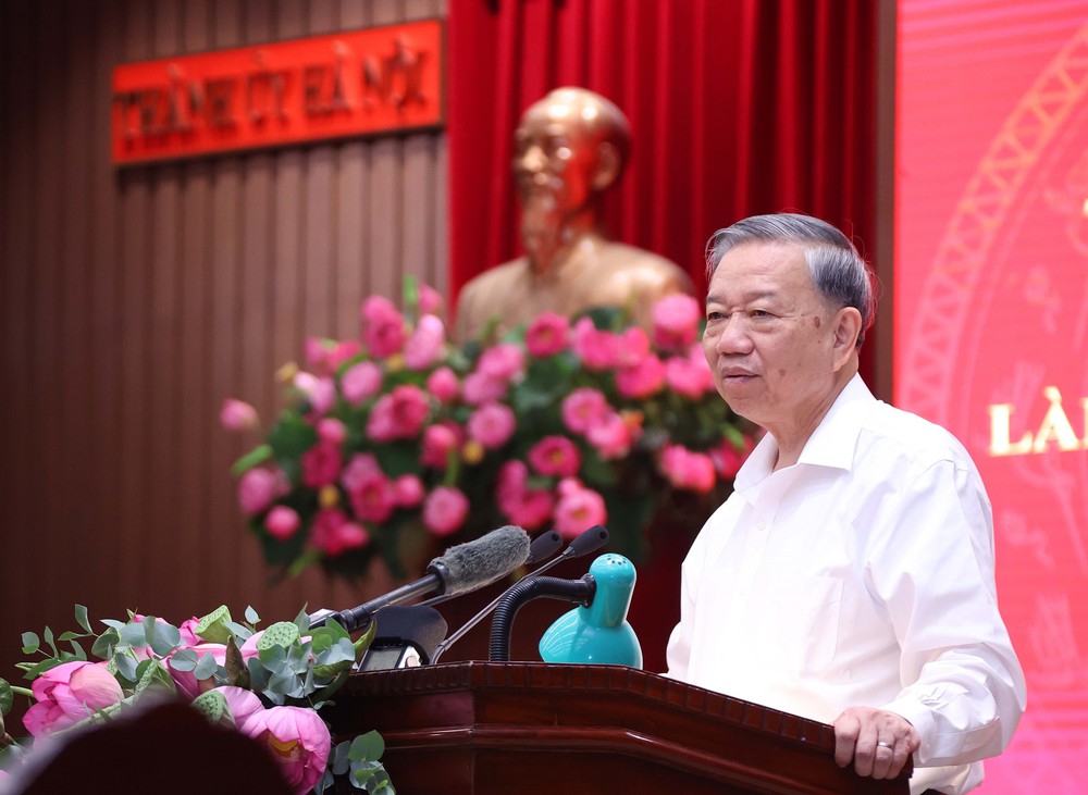 Phát biểu của Tổng Bí thư Tô Lâm tại buổi làm việc với Ban Thường vụ Thành ủy Hà Nội - Ảnh 1.