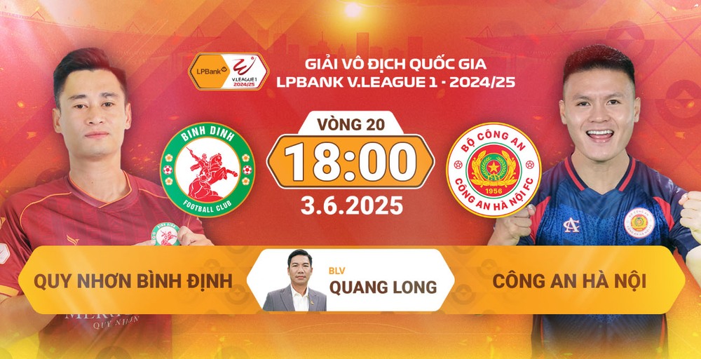 Lịch thi đấu bóng đá hôm nay 3/6: Trực tiếp Bình Định vs CAHN - Ảnh 1.