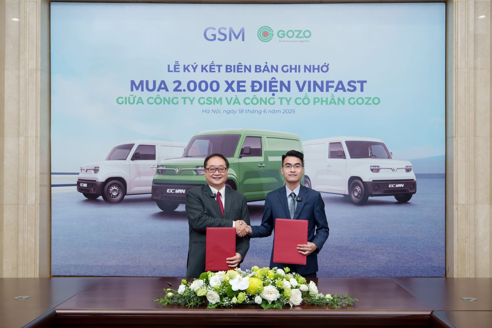 GOZO Express mua 2.000 xe tải điện VinFast EC Van từ Xanh SM - Ảnh 1. GOZO Express mua 2.000 xe tải điện VinFast EC Van từ Xanh SM - Ảnh 1.