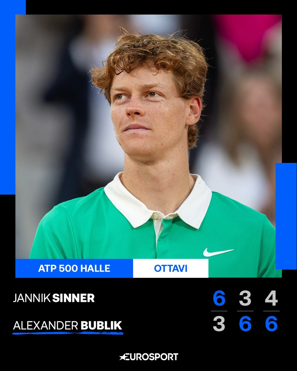 Jannik Sinner trở thành cựu vô địch Halle Open sau trận thua sốc đối thủ hạng 45 thế giới - Ảnh 1. Sinner