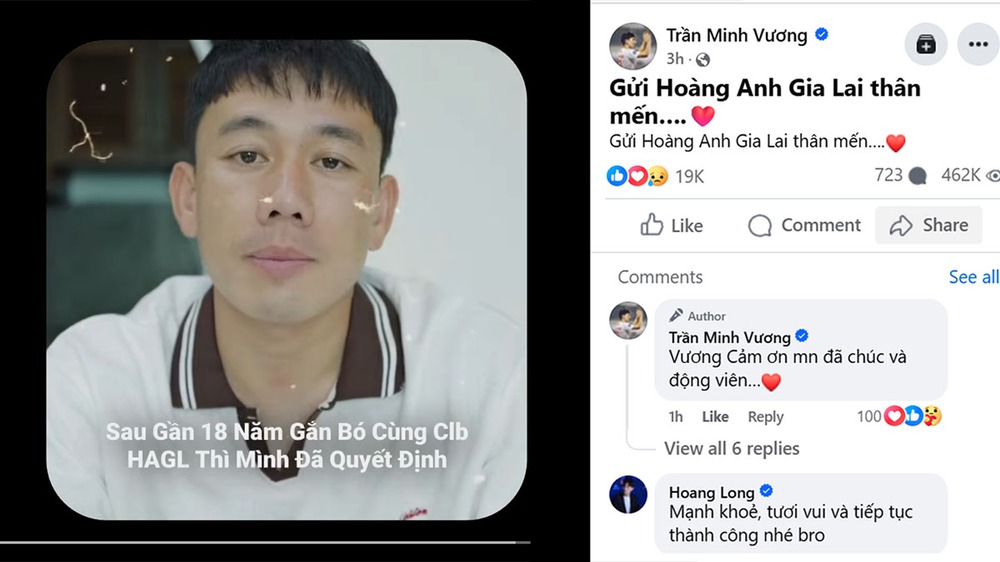 Sau khi 'dành cả thanh xuân để trụ hạng', Minh Vương nói lời gan ruột tri ân HAGL và bầu Đức - Ảnh 2. Minh Vương