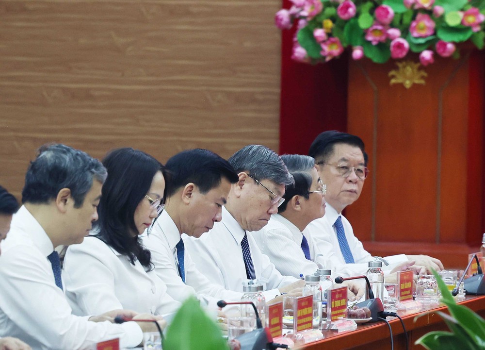 Tổng Bí thư Tô Lâm trao Quyết định về tổ chức Cơ quan Ủy ban Trung ương Mặt trận Tổ quốc Việt Nam - Ảnh 4.