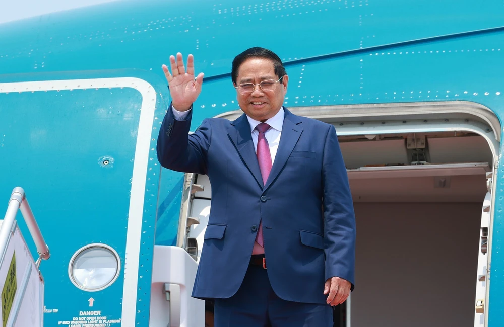 Thủ tướng Phạm Minh Chính tới Thiên Tân bắt đầu dự Diễn đàn Kinh tế thế giới và làm việc tại Trung Quốc - Ảnh 1.