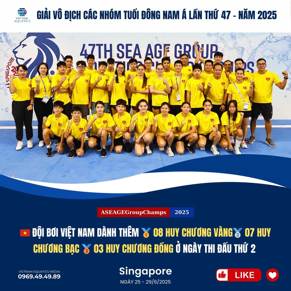 'Tiểu Ánh Viên' của bơi lội Việt Nam tiếp tục phá kỷ lục thứ 3 tại giải trẻ Đông Nam Á - Ảnh 2.