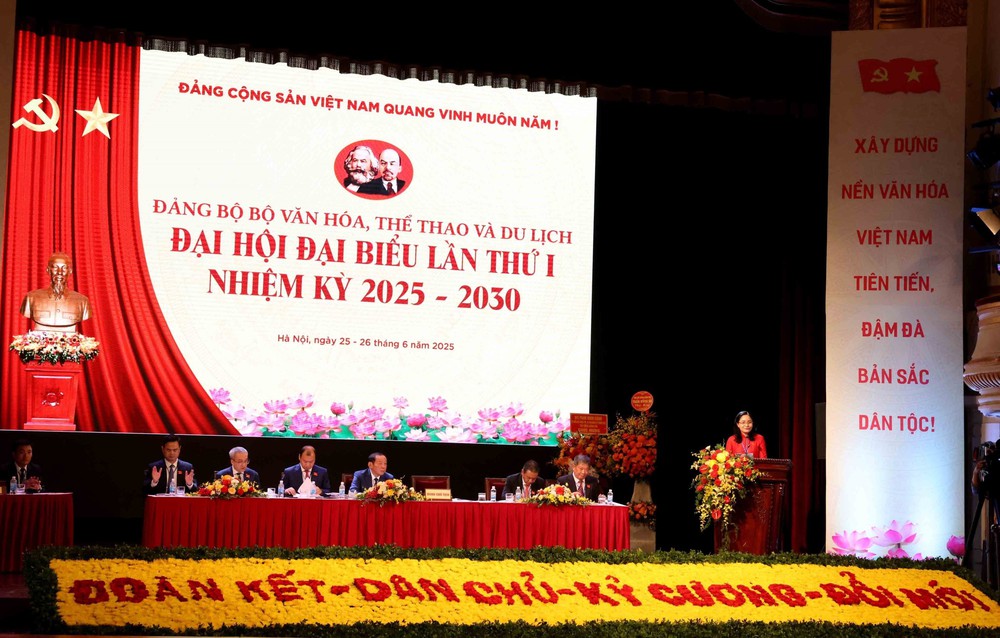 Đại hội đại biểu Đảng bộ Bộ Văn hóa, Thể thao và Du lịch lần thứ I, nhiệm kỳ 2025 - 2030 - Ảnh 6.