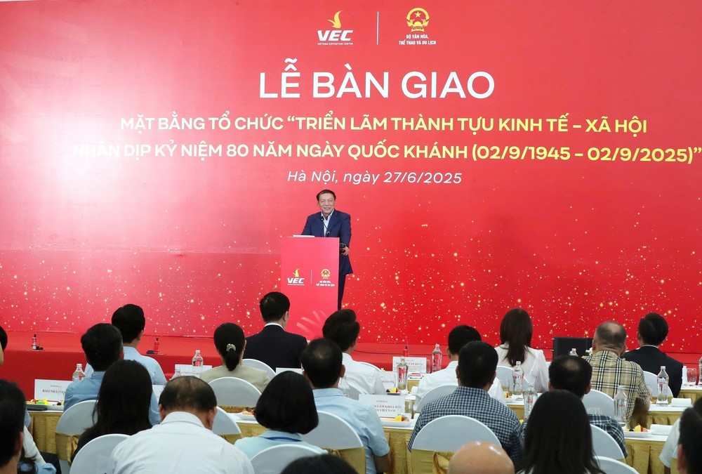 Bàn giao mặt bằng Triển lãm Thành tựu kinh tế - xã hội Kỷ niệm 80 năm Ngày Quốc khánh - Ảnh 3.