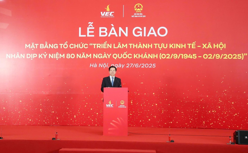 Bàn giao mặt bằng Triển lãm Thành tựu kinh tế - xã hội Kỷ niệm 80 năm Ngày Quốc khánh - Ảnh 1.