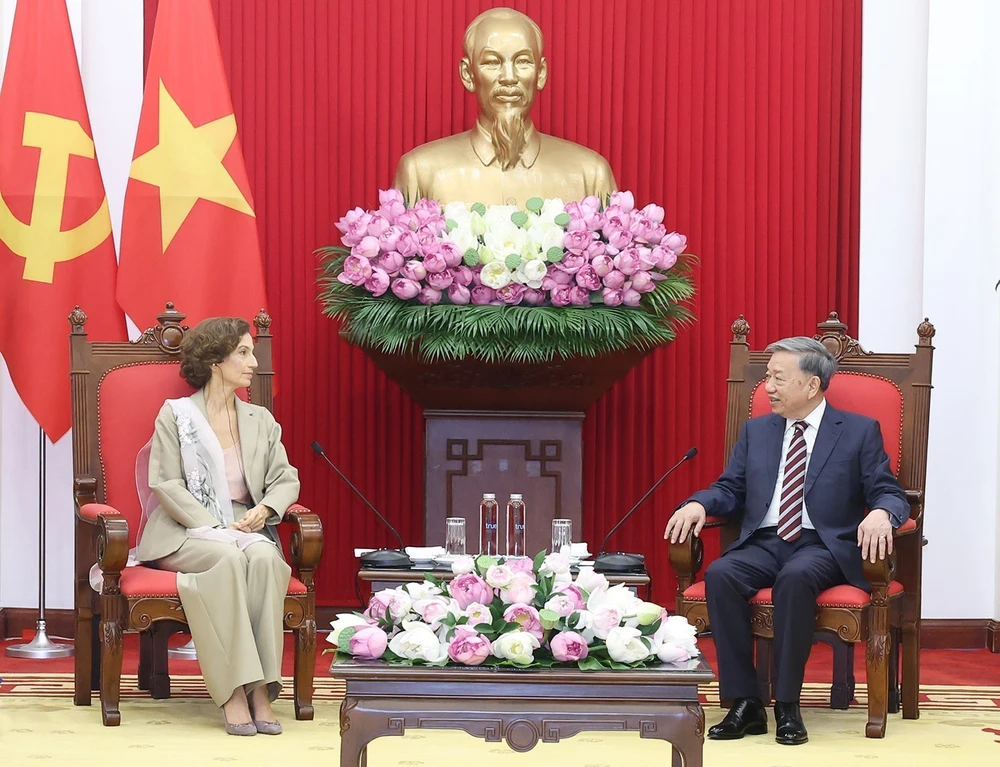Tổng Bí thư Tô Lâm tiếp Tổng Giám đốc UNESCO - Ảnh 4.