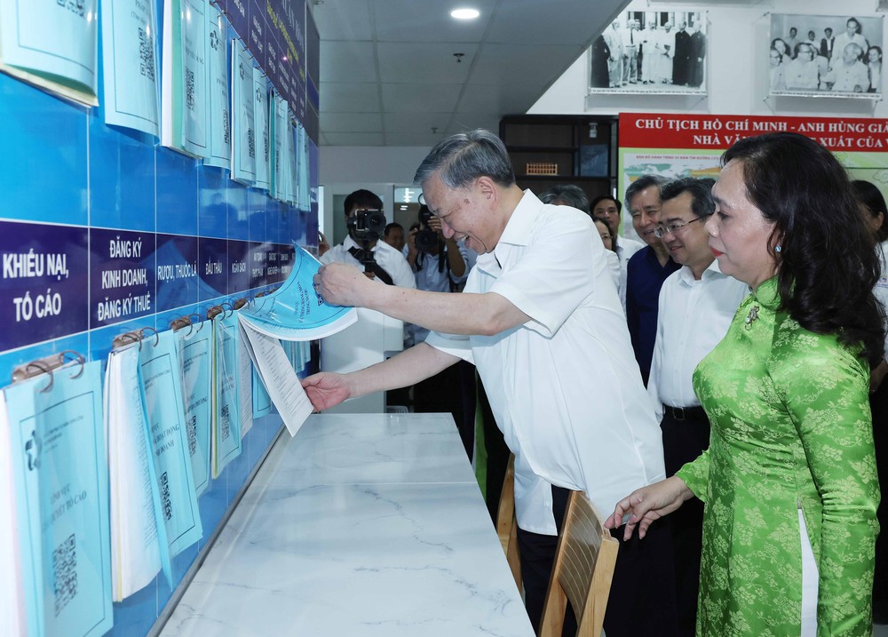 Tổng Bí thư khảo sát mô hình tổ chức chính quyền địa phương 2 cấp tại TP HCM - Ảnh 7.