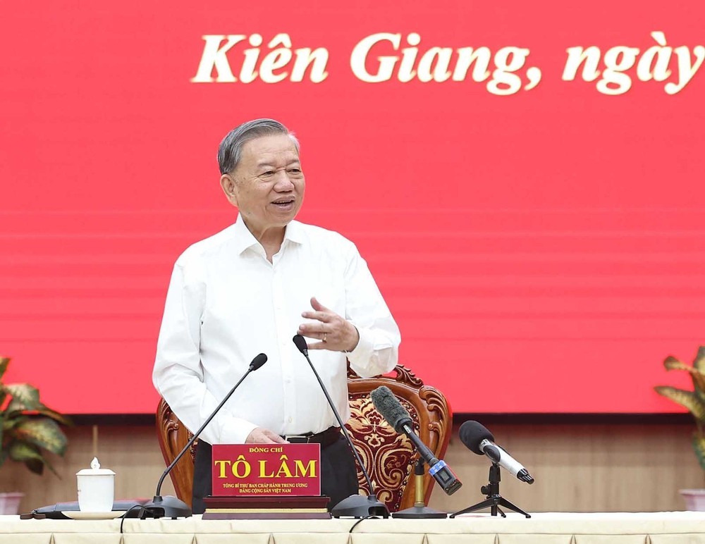 Phát biểu của Tổng Bí thư Tô Lâm tại buổi làm việc với Ban Thường vụ Tỉnh ủy Kiên Giang và Thường trực Tỉnh ủy An Giang - Ảnh 3.