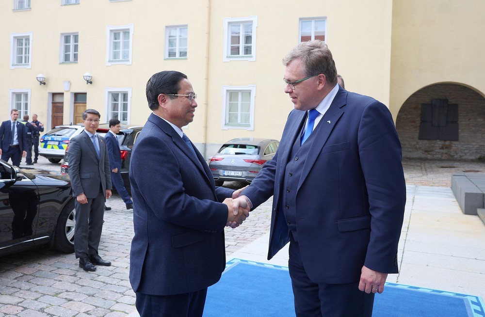 Thủ tướng Phạm Minh Chính hội kiến Chủ tịch Quốc hội Estonia - Ảnh 4.