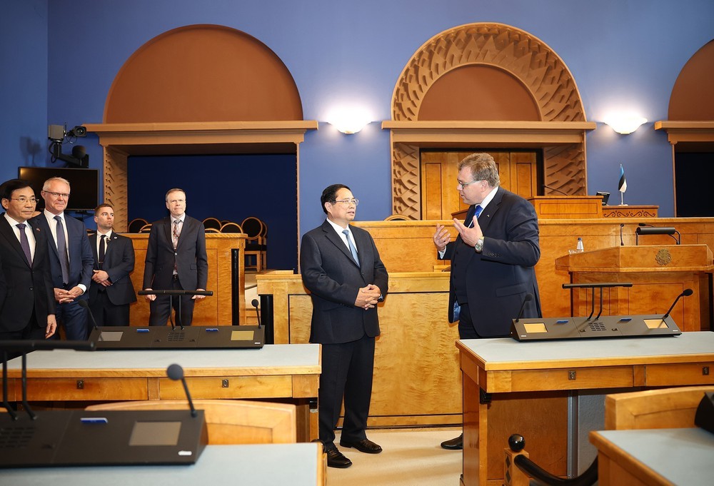 Thủ tướng Phạm Minh Chính hội kiến Chủ tịch Quốc hội Estonia - Ảnh 6.