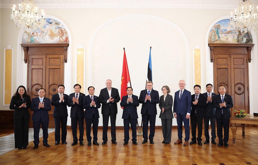 Thủ tướng Phạm Minh Chính hội kiến Chủ tịch Quốc hội Estonia - Ảnh 9.