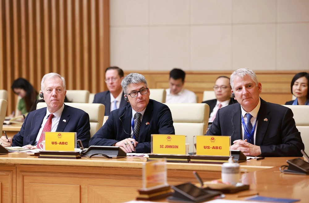 Thủ tướng làm việc với Đoàn Hội đồng kinh doanh Hoa Kỳ - ASEAN - Ảnh 7.