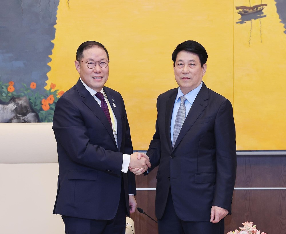 Chủ tịch nước Lương Cường tiếp Chủ tịch Hội đồng Tư vấn kinh doanh APEC 2025 - Ảnh 3.