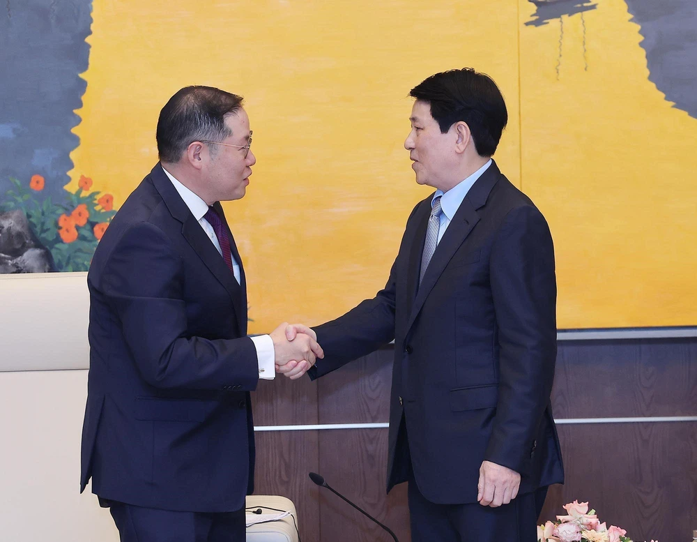 Chủ tịch nước Lương Cường tiếp Chủ tịch Hội đồng Tư vấn kinh doanh APEC 2025 - Ảnh 1.