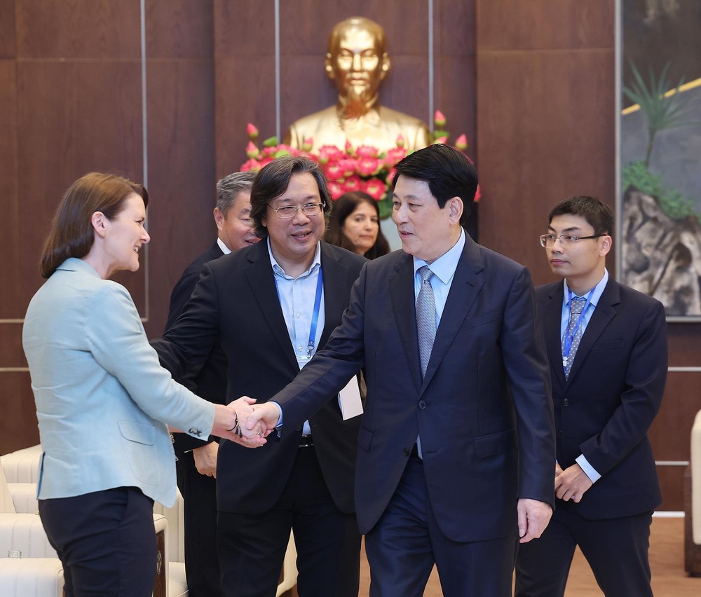 Chủ tịch nước Lương Cường tiếp Chủ tịch Hội đồng Tư vấn kinh doanh APEC 2025 - Ảnh 4.