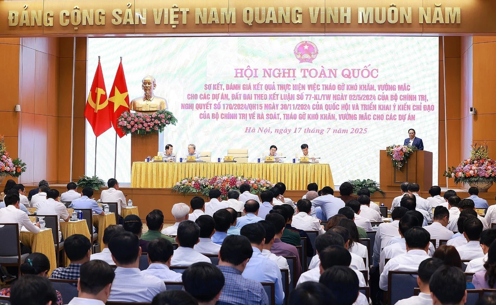 Thủ tướng chủ trì Hội nghị toàn quốc đánh giá kết quả tháo gỡ khó khăn cho các dự án - Ảnh 2.