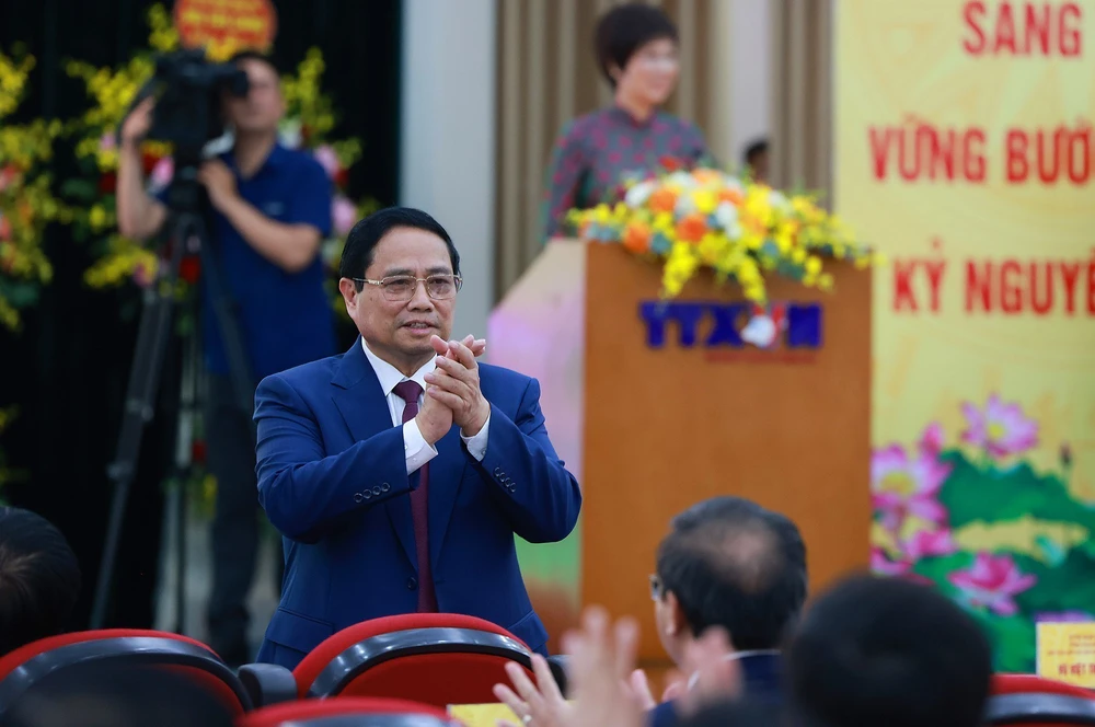 Thủ tướng Phạm Minh Chính dự Đại hội đại biểu Đảng bộ Thông tấn xã Việt Nam lần thứ 27, nhiệm kỳ 2025 - 2030 - Ảnh 1.