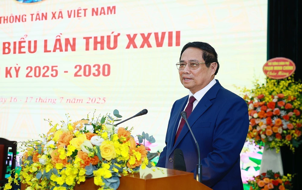 Thủ tướng Phạm Minh Chính dự Đại hội đại biểu Đảng bộ Thông tấn xã Việt Nam lần thứ 27, nhiệm kỳ 2025 - 2030 - Ảnh 2.