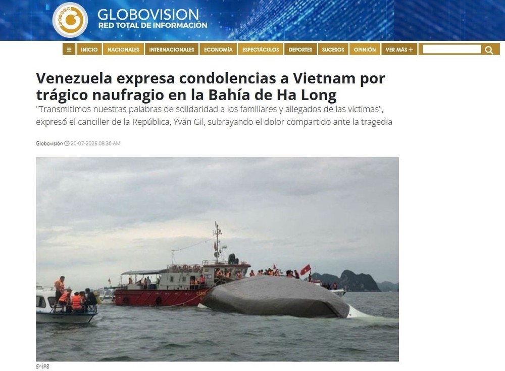 Venezuela gửi lời chia buồn đến Việt Nam sau vụ chìm tàu ở vịnh Hạ Long - Ảnh 2.