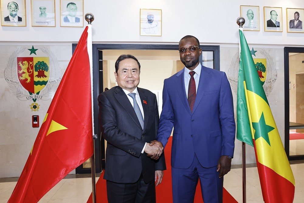 Chủ tịch Quốc hội Trần Thanh Mẫn hội kiến Thủ tướng Senegal Ousmane Sonko - Ảnh 1.