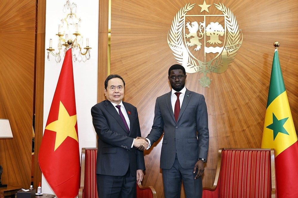 Chủ tịch Quốc hội Trần Thanh Mẫn hội kiến Tổng thống Senegal Bassirou Diomaye Faye - Ảnh 2.