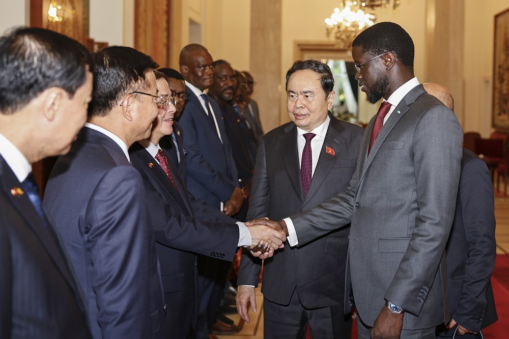 Chủ tịch Quốc hội Trần Thanh Mẫn hội kiến Tổng thống Senegal Bassirou Diomaye Faye - Ảnh 3.
