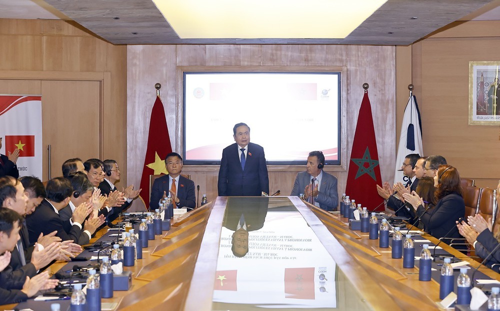 Chủ tịch Quốc hội Trần Thanh Mẫn dự tọa đàm về chính sách thúc đẩy hợp tác Việt Nam-Maroc - Ảnh 3.