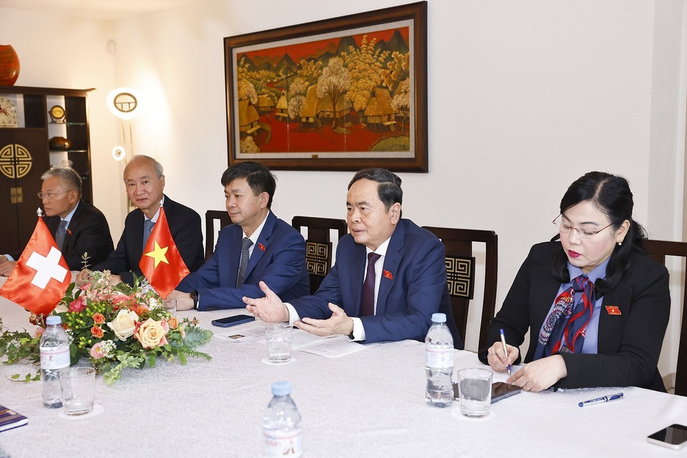 Chủ tịch Quốc hội Trần Thanh Mẫn tiếp Chủ tịch Hội Hữu nghị Thụy Sĩ - Việt Nam - Ảnh 3.