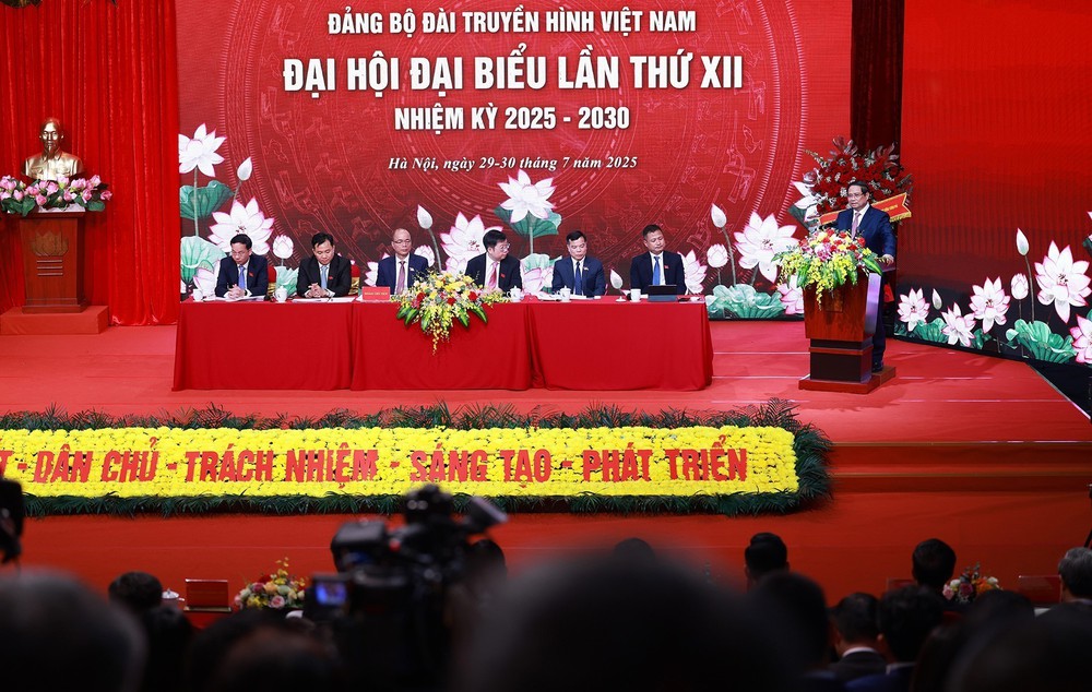 Thủ tướng dự Đại hội đại biểu Đảng bộ Đài Truyền hình Việt Nam nhiệm kỳ 2025 - 2030 - Ảnh 3.