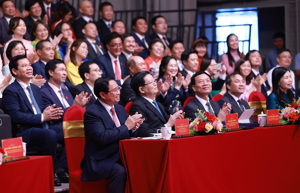 Thủ tướng dự Đại hội đại biểu Đảng bộ Đài Truyền hình Việt Nam nhiệm kỳ 2025 - 2030 - Ảnh 1.