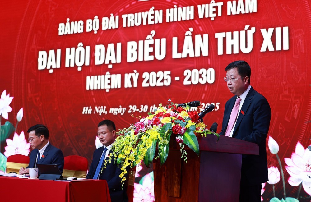 Thủ tướng dự Đại hội đại biểu Đảng bộ Đài Truyền hình Việt Nam nhiệm kỳ 2025 - 2030 - Ảnh 8.