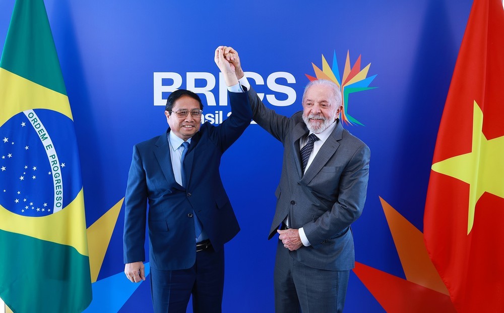 Thủ tướng Phạm Minh Chính hội kiến Tổng thống Brazil Lula da Silva - Ảnh 2.