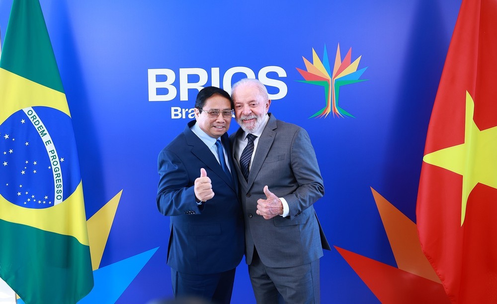 Thủ tướng Phạm Minh Chính hội kiến Tổng thống Brazil Lula da Silva - Ảnh 3.