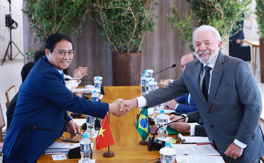 Thủ tướng Phạm Minh Chính hội kiến Tổng thống Brazil Lula da Silva - Ảnh 7.
