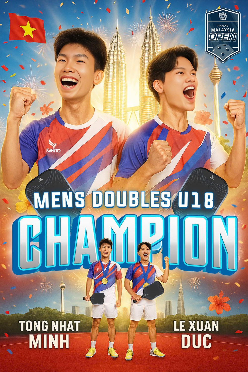 2 tay vợt 17 tuổi giúp pickleball Việt Nam ngược dòng giành HCV lịch sử ở giải chuyên nghiệp tại nước ngoài - Ảnh 1.