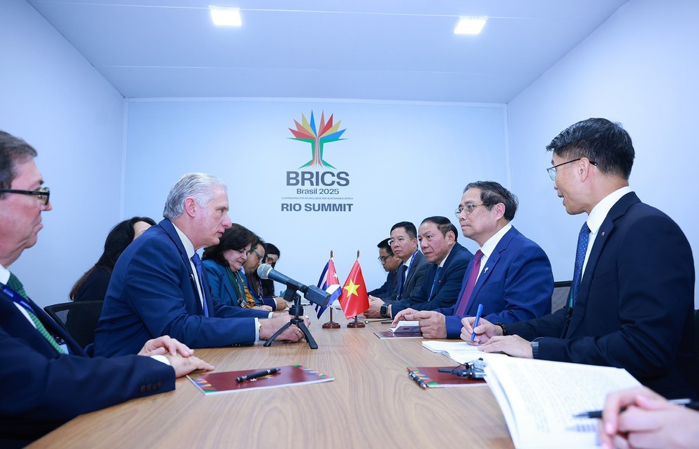 Thủ tướng Phạm Minh Chính hội kiến Chủ tịch Cuba Miguel Diaz Canel - Ảnh 4.