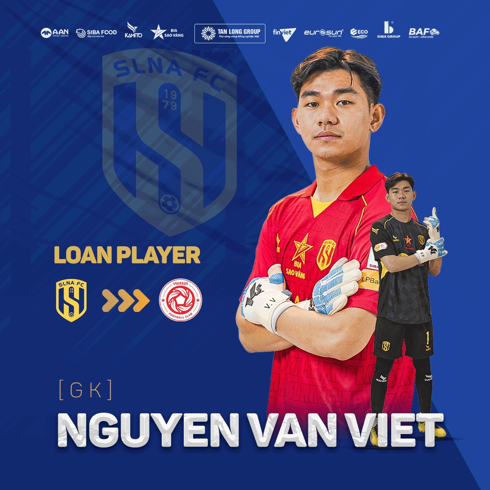 SLNA xác nhận cho Thể Công Viettel mượn thủ môn Văn Việt - Ảnh 1.