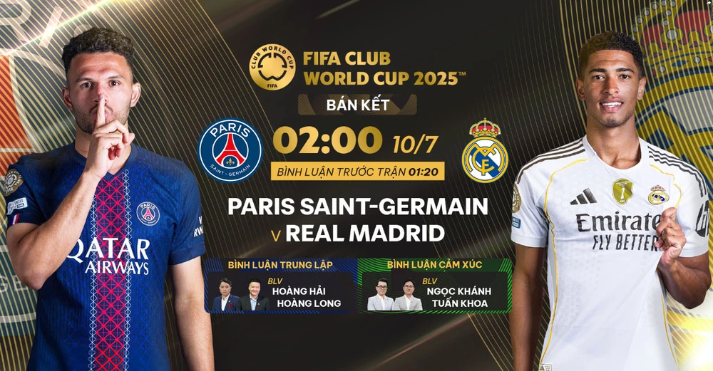 Link xem trực tiếp bóng đá PSG vs Real Madrid 02h00 hôm nay, FIFA Club World Cup 2025 - Ảnh 2.