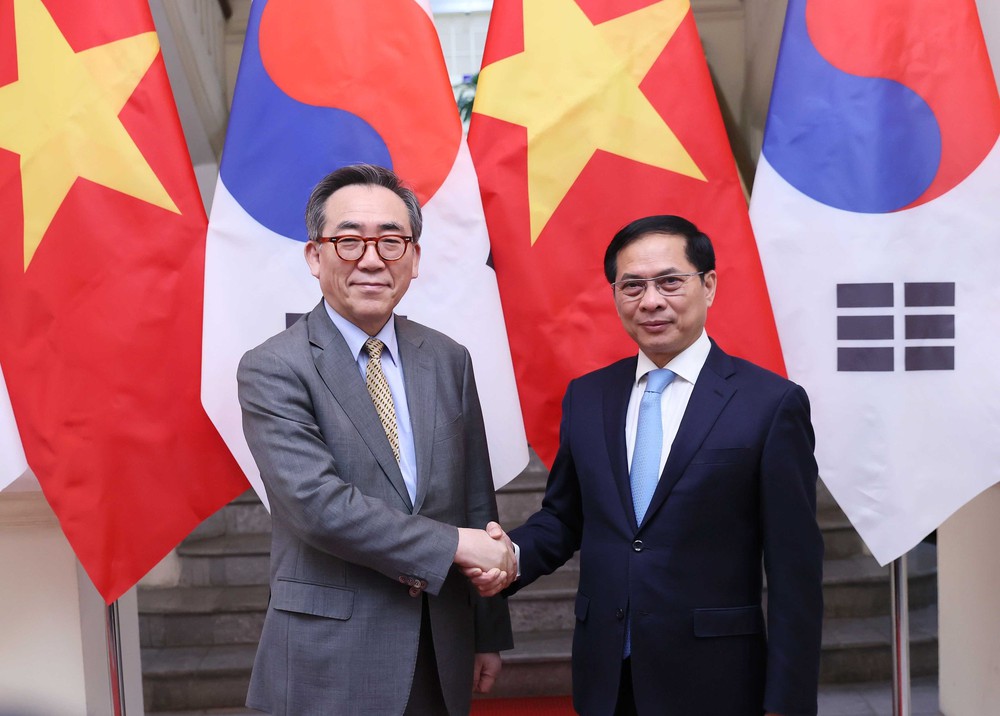 Phó Thủ tướng, Bộ trưởng Ngoại giao Bùi Thanh Sơn trả lời báo chí Hàn Quốc về chuyến thăm của Tổng Bí thư Tô Lâm - Ảnh 8.