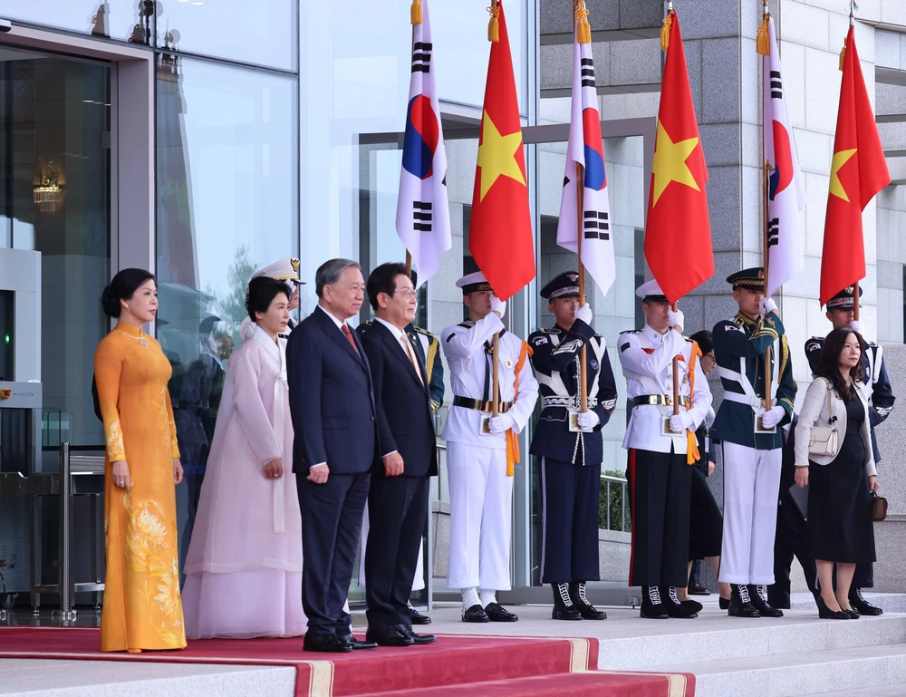 Lễ đón Tổng Bí thư Tô Lâm và Phu nhân thăm cấp Nhà nước Đại Hàn Dân quốc - Ảnh 2.